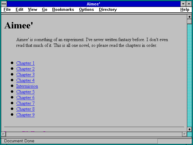 Screenshot of Aimee'