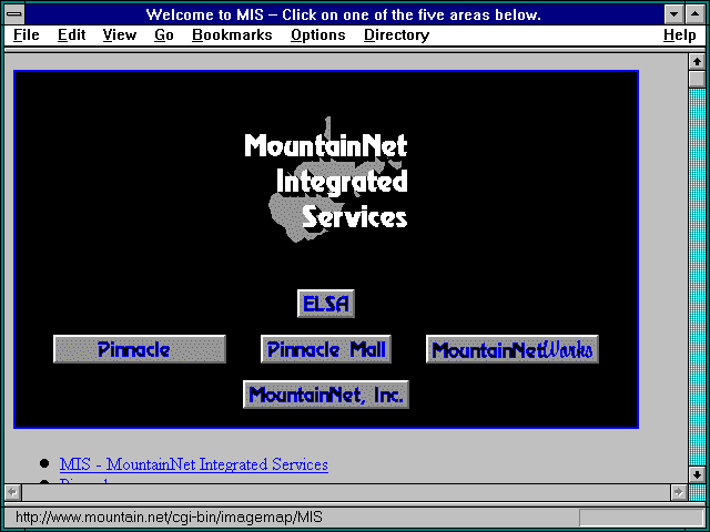 Screenshot of MountainNet General Information