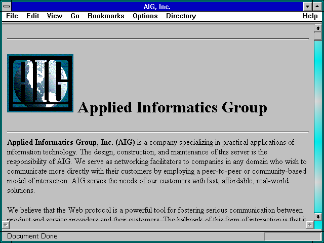 Screenshot of AIG Inc.