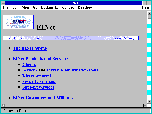 Screenshot of EINet