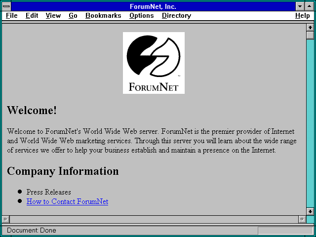 Screenshot of ForumNet Inc.