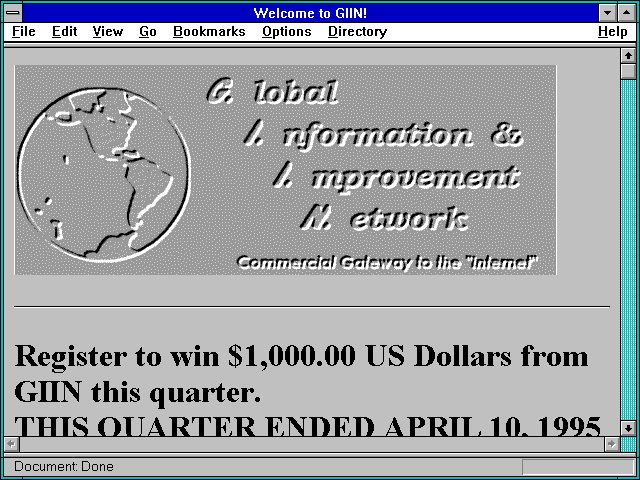 Screenshot of GIIN - classified ads
