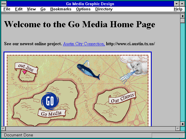 Screenshot of Go Media Graphic Design