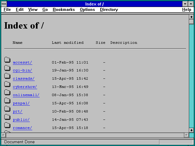 Screenshot of Index of /