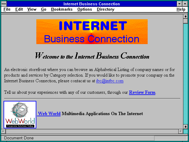 Screenshot of Internet Business Connection