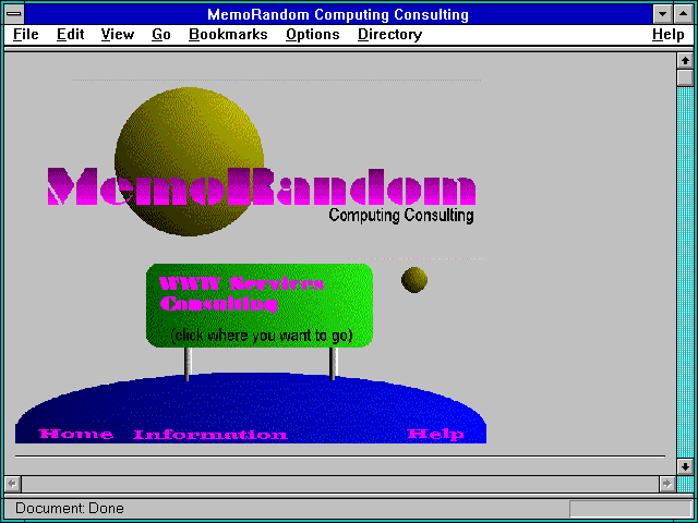 Screenshot of MemoRandom Computing Consulting