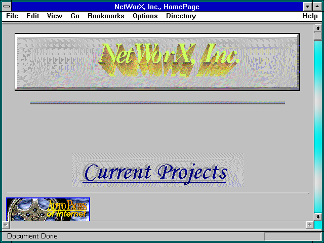 Screenshot of NetWorX Inc. HomePage