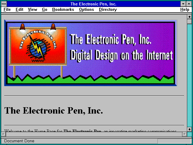 Screenshot of The Electronic Pen Inc.