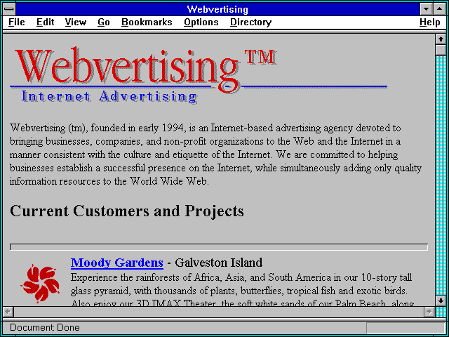 Screenshot of Webvertising