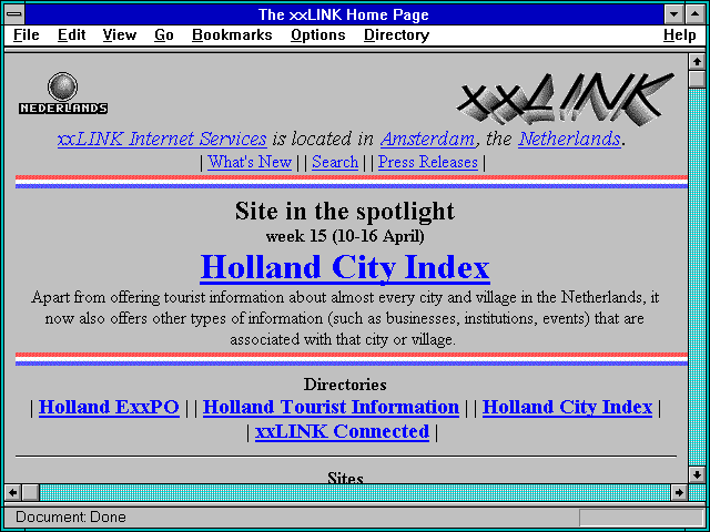Screenshot of Hospitality Net