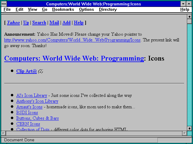Screenshot of Computers:World Wide Web:Programming:Icons