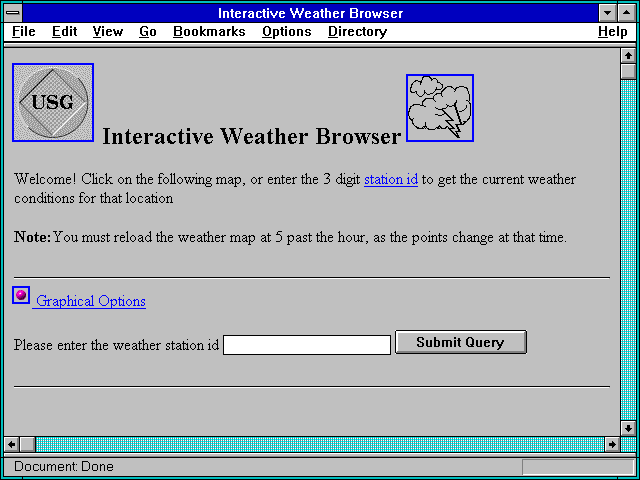 Screenshot of Interactive Weather Browser
