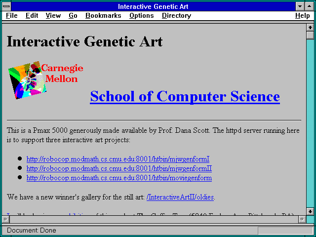 Screenshot of Genetic Movies