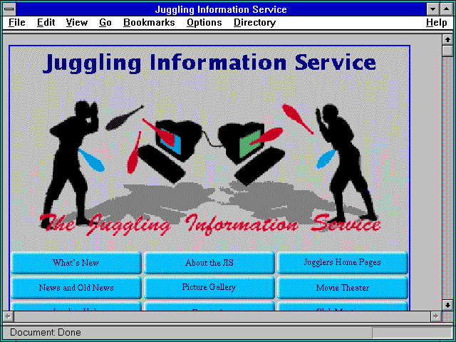 Screenshot of Juggling Information Service