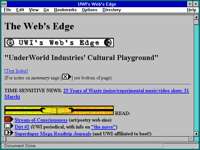 Screenshot of UWI's Web's Edge