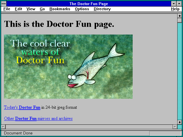 Screenshot of Doctor Fun - Homepage