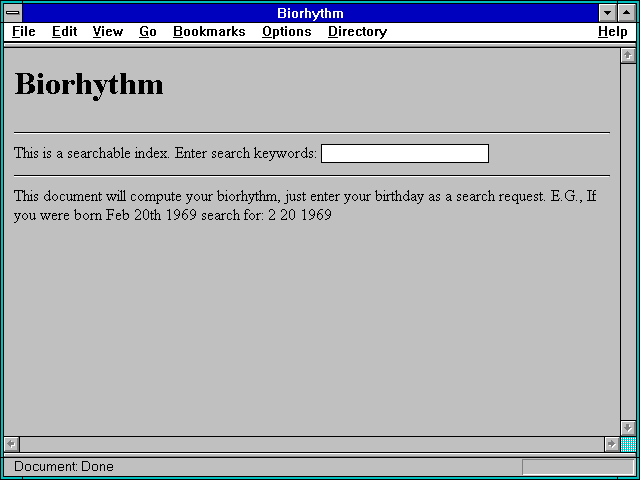 Screenshot of Biorhythms