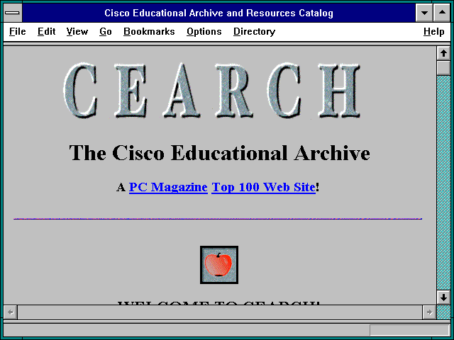 Screenshot of Cisco Educational Archive and Resources Catalog