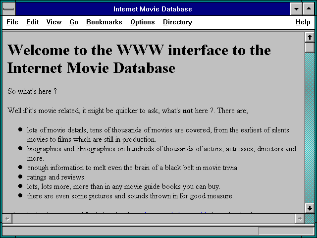 Screenshot of Internet Movie Database Browser