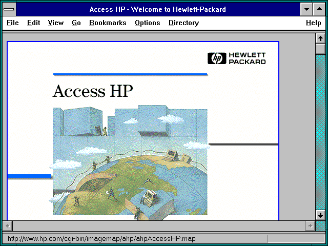 Screenshot of Access HP - Welcome to Hewlett-Packard