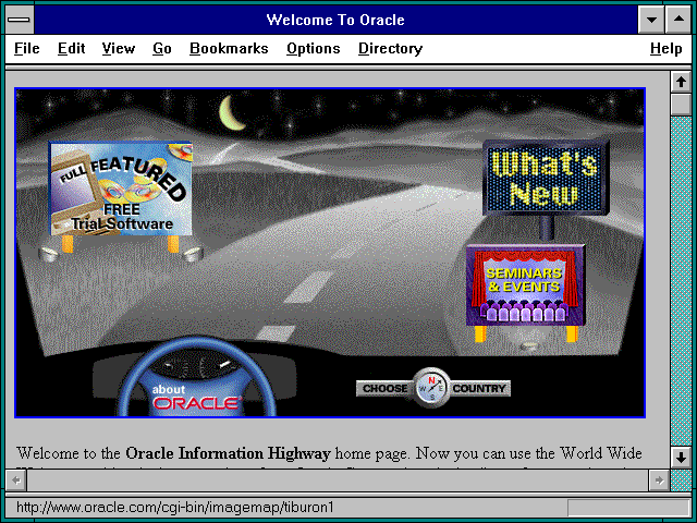 Screenshot of Welcome To Oracle