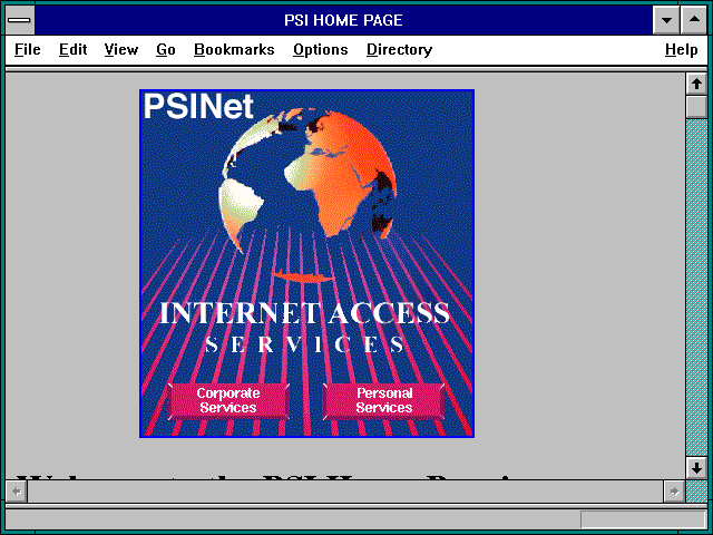 Screenshot of PSI HOME PAGE
