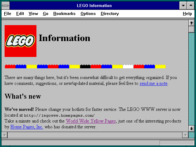 Screenshot of LEGO Information