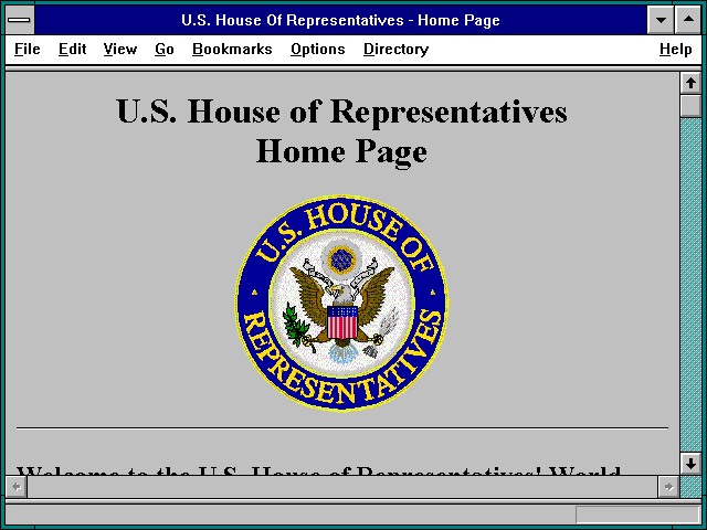 Screenshot of U.S. House Of Representatives - Home Page