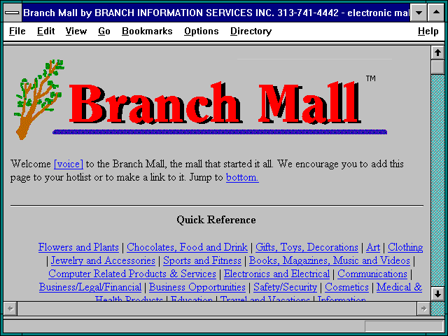 Screenshot of Branch Mall by BRANCH INFORMATION SERVICES INC.