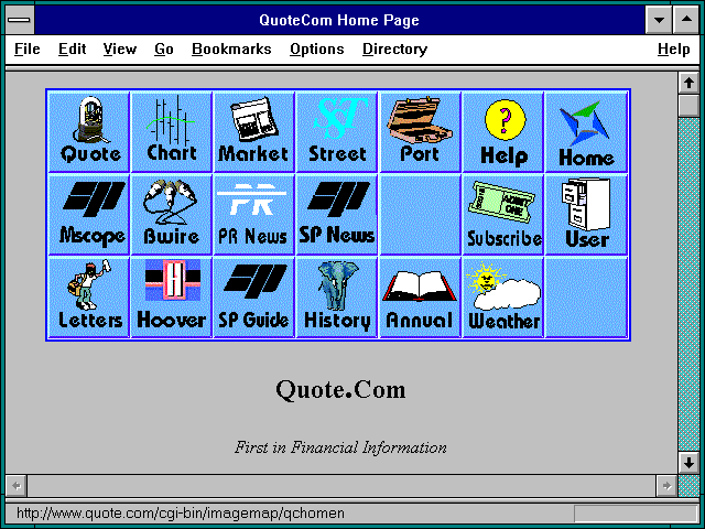 Screenshot of QuoteCom Home Page