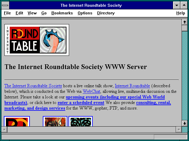 Screenshot of The Internet Roundtable Society
