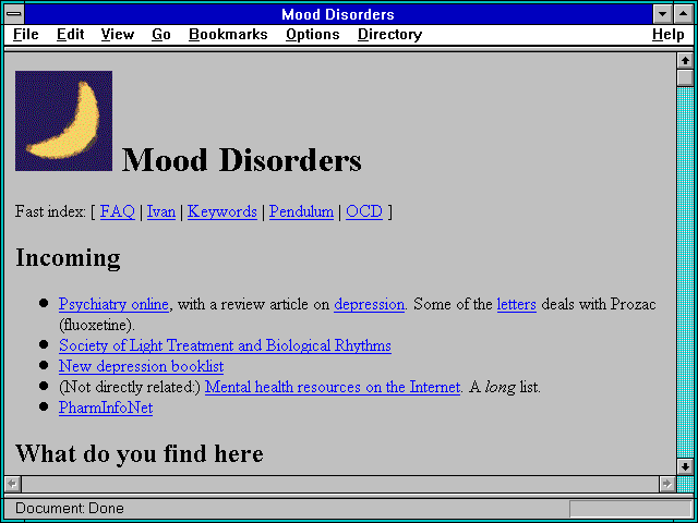 Screenshot of Mood Disorders Servers