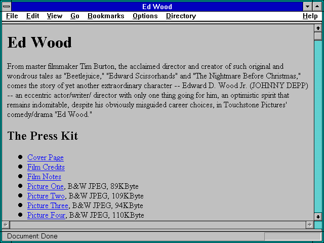 Screenshot of Ed Wood