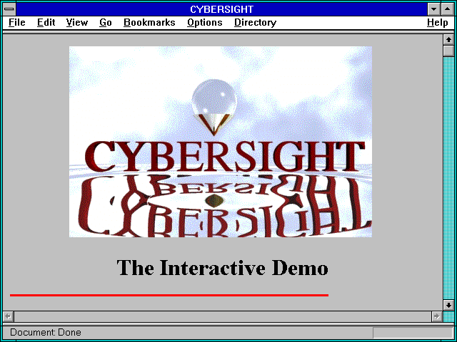 Screenshot of CYBERSIGHT