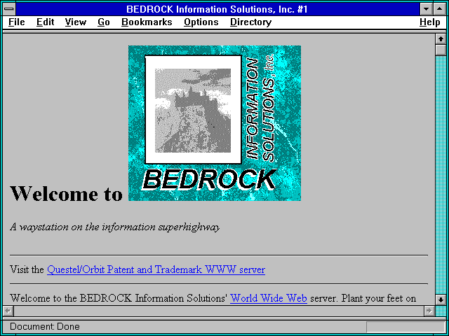 Screenshot of BEDROCK Information Solutions Inc. #1