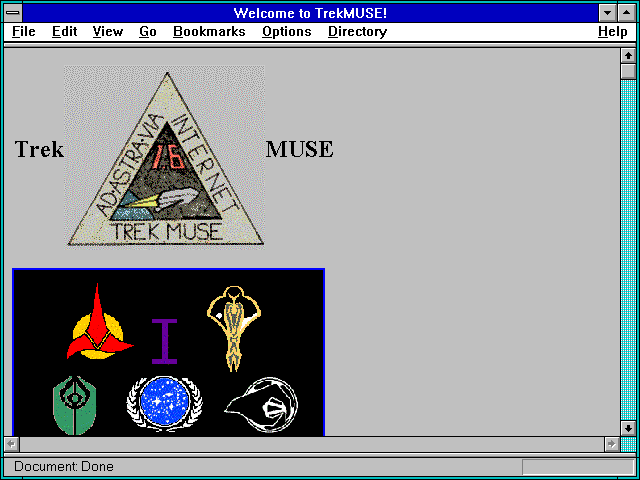 Screenshot of Welcome to TrekMUSE!