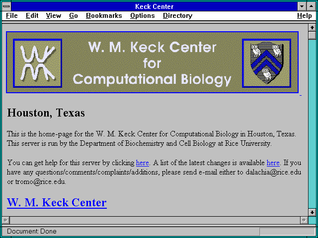 Screenshot of Keck Center