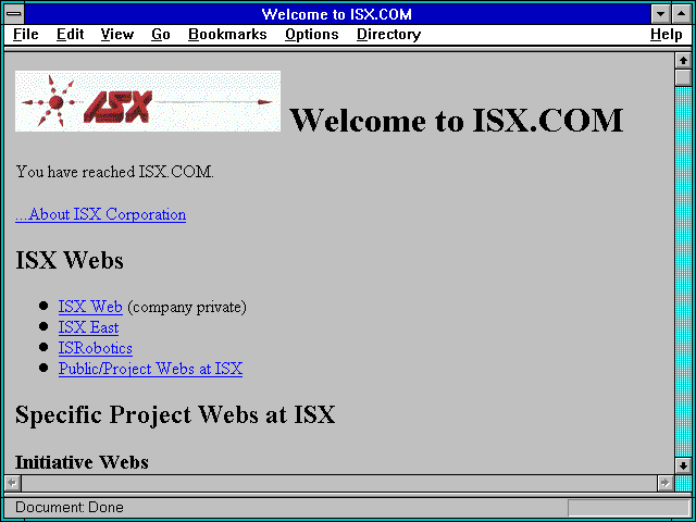 Screenshot of Welcome to ISX.COM