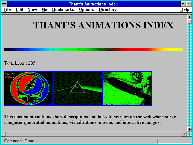 Screenshot of Thant's Animations Index