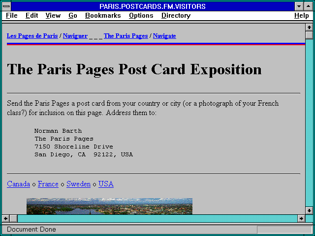 Screenshot of PARIS.POSTCARDS.FM.VISITORS