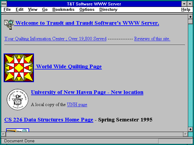 Screenshot of T&T Software WWW Server