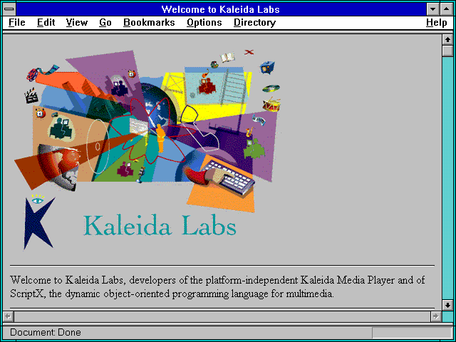 Screenshot of Welcome to Kaleida Labs