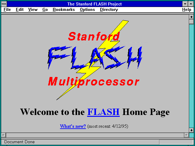 Screenshot of The Stanford FLASH Project