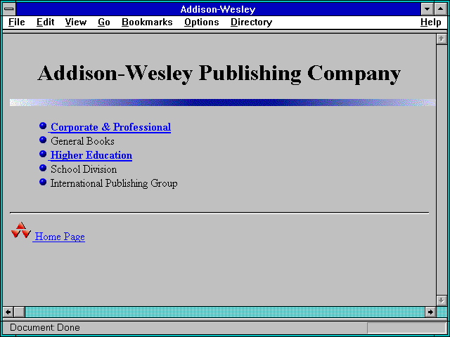 Screenshot of Addison-Wesley