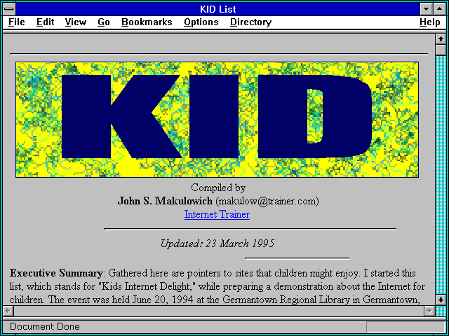 Screenshot of KID List: Kids Internet Delight