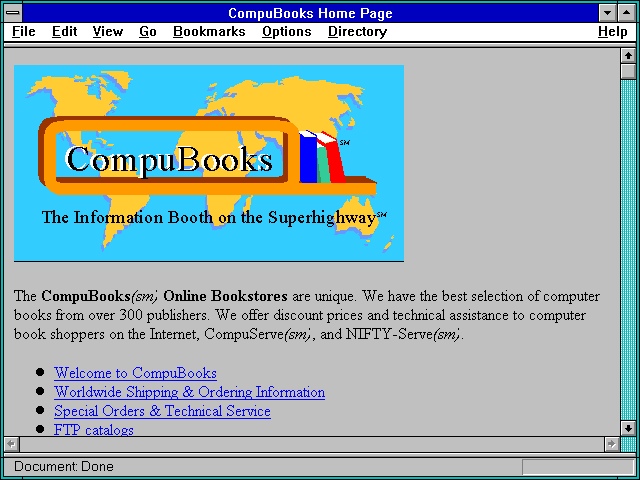 Screenshot of CompuBooks Home Page