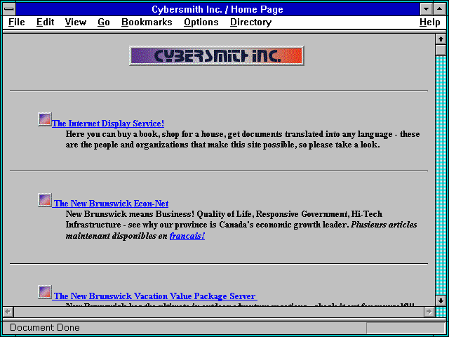 Screenshot of Welcome to Cybersmith Inc.