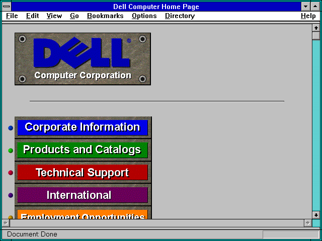 Screenshot of Dell Computer Corporation