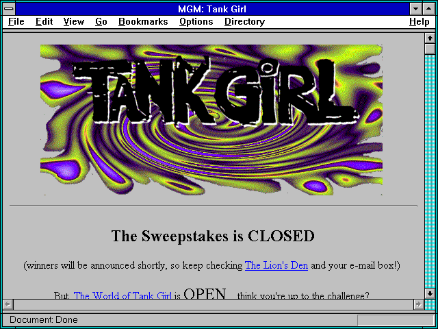 Screenshot of MGM: Tank Girl
