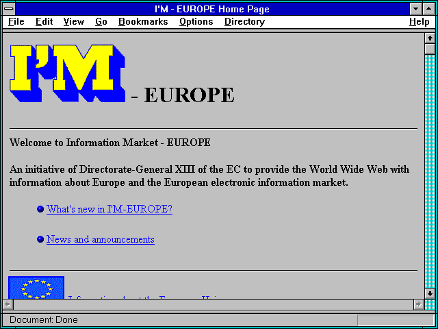 Screenshot of Information Society Project Office (ISPO)
